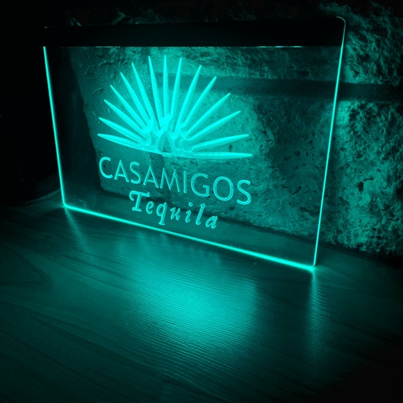 CASAMIGOS TEQUILA LED NEON GREEN LIGHT SIGN 8x12 - Picture 3 of 3